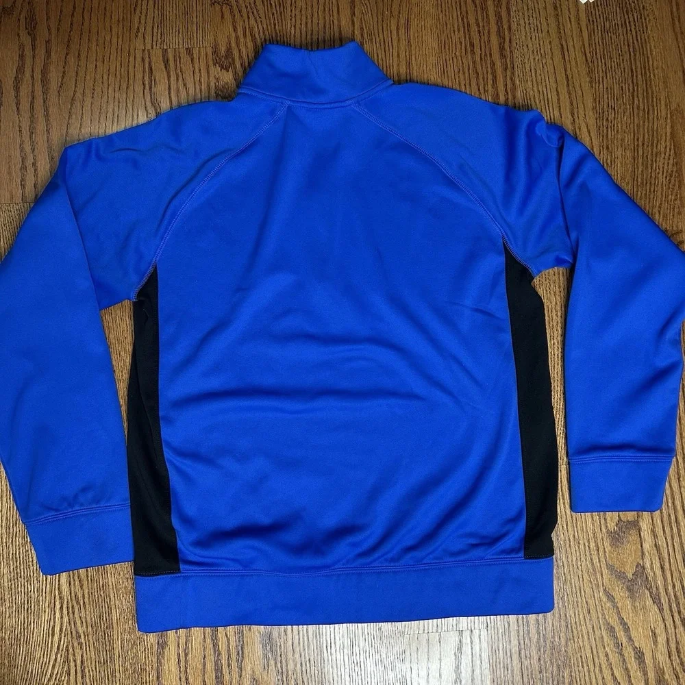 Nike Therma Fit Mens 1/4 Zip Pullover Sweatshirt Blue Black  Size L Long Sleeve